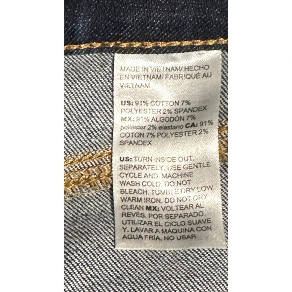 Chico's women's  Boyfriend Ankle Jeans‎ Dark Wash Denim Size 12 Tall sample